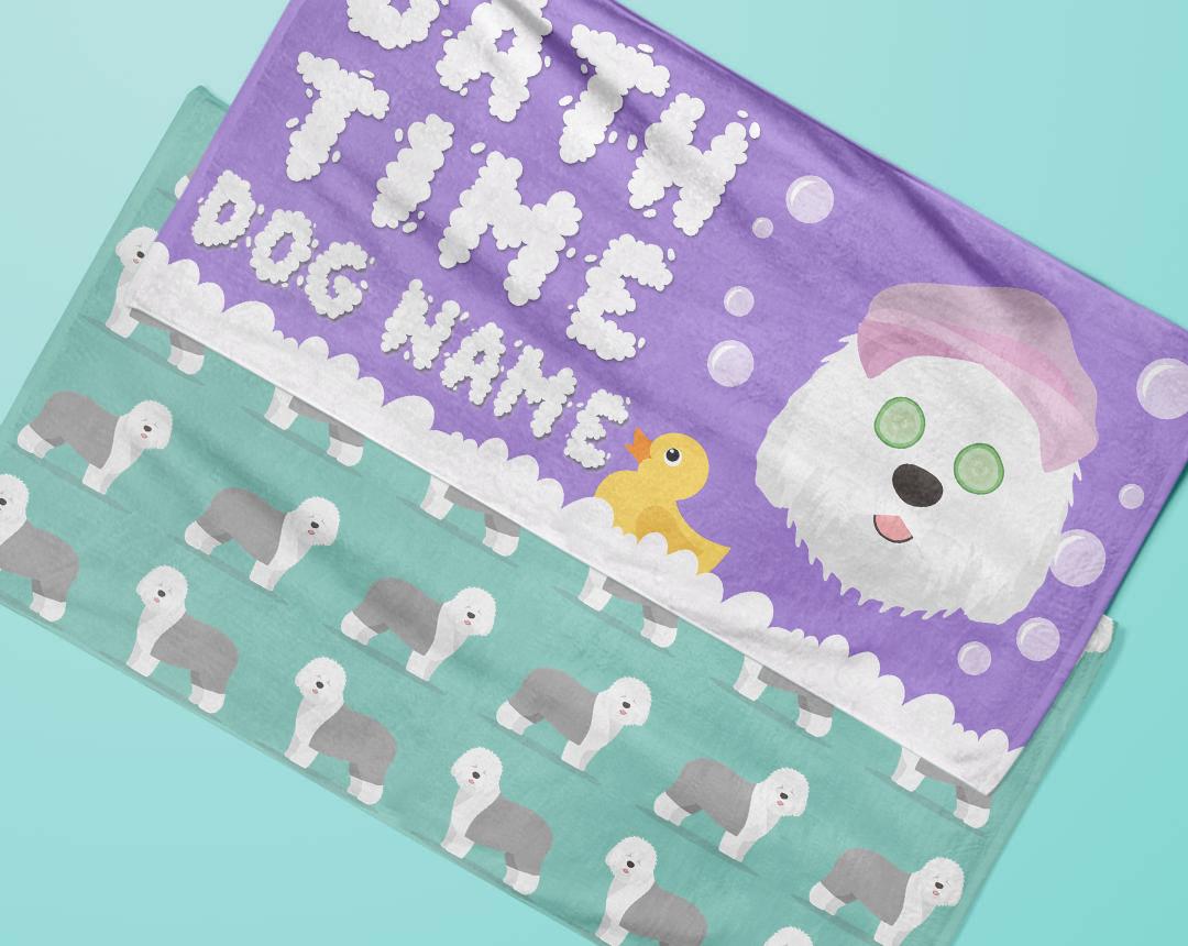 Personalized Dog Bath Towels