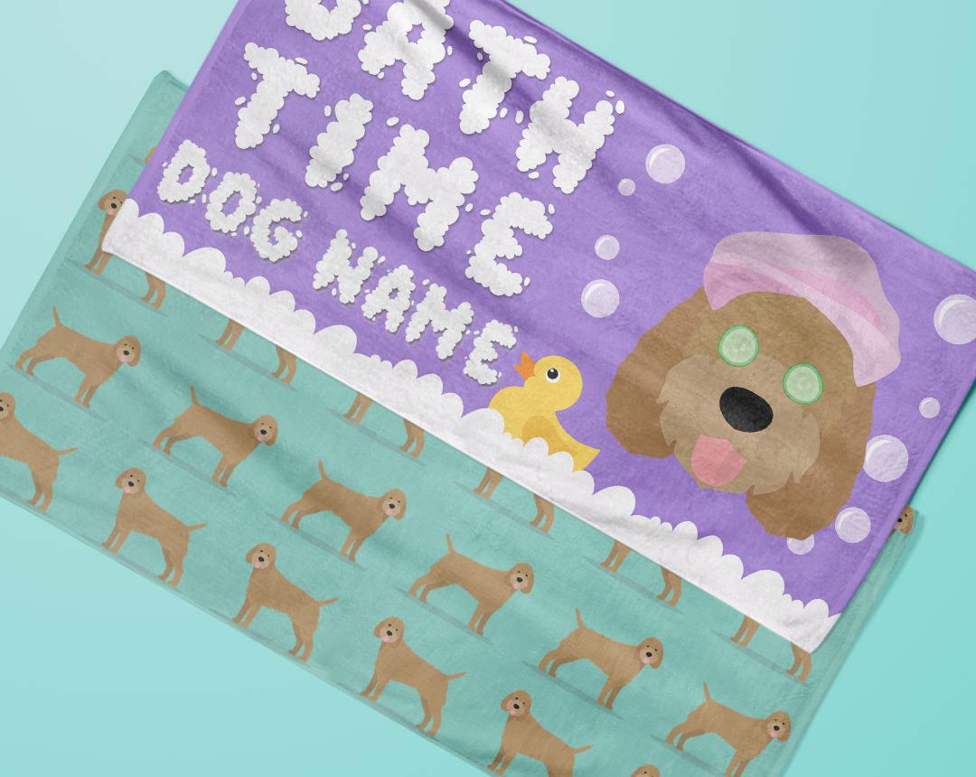 Personalized Dog Bath Towels