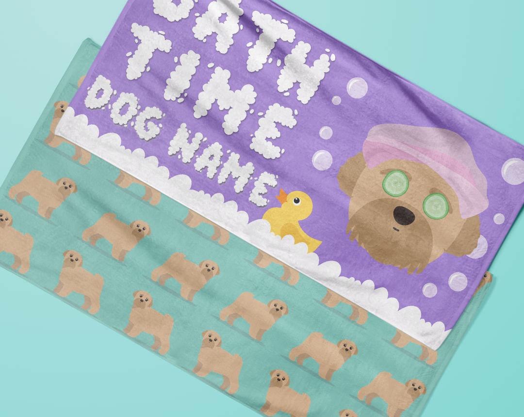 Personalized Dog Bath Towels