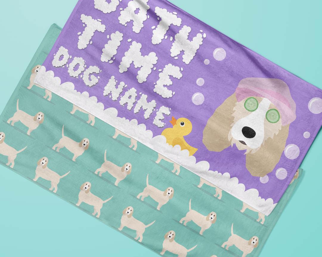 Personalized Dog Bath Towels