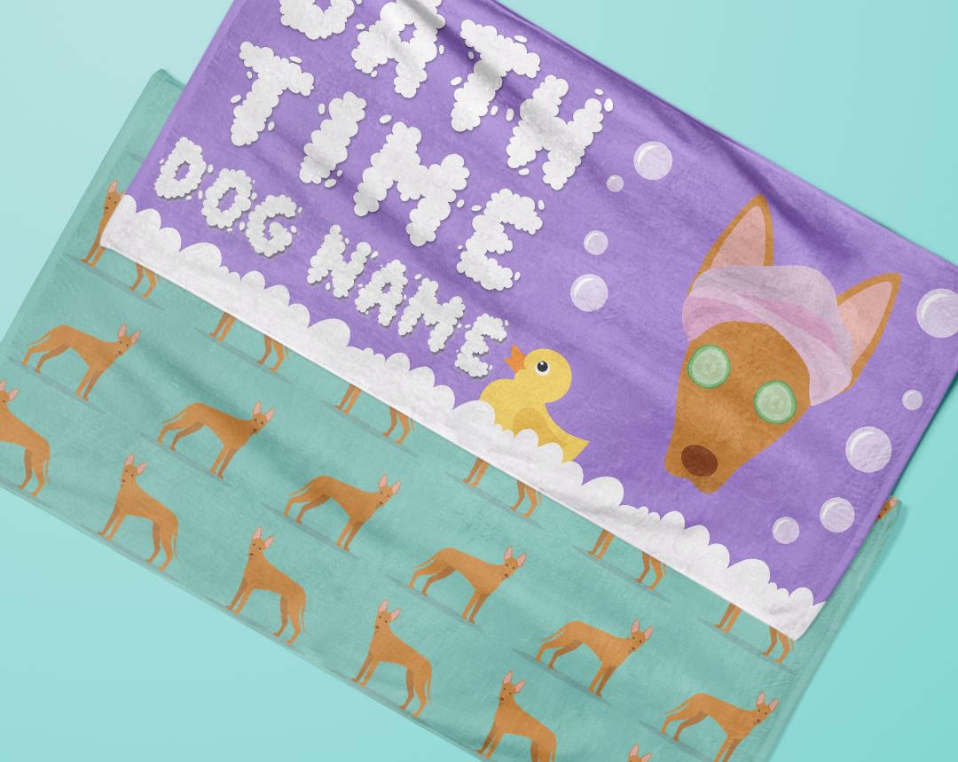 Personalized Dog Bath Towels
