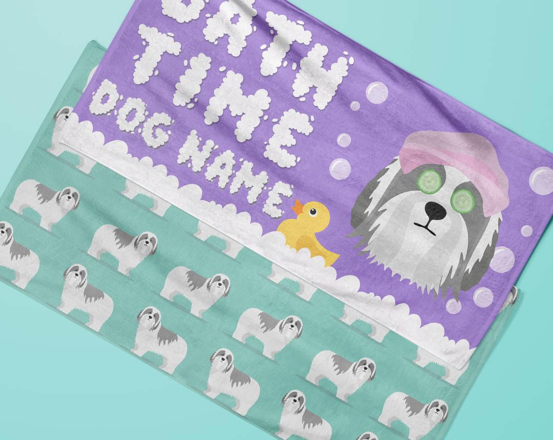 Personalized Dog Bath Towels