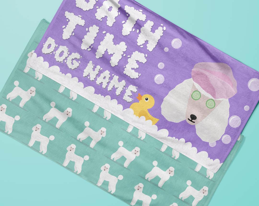 Personalized Dog Bath Towels