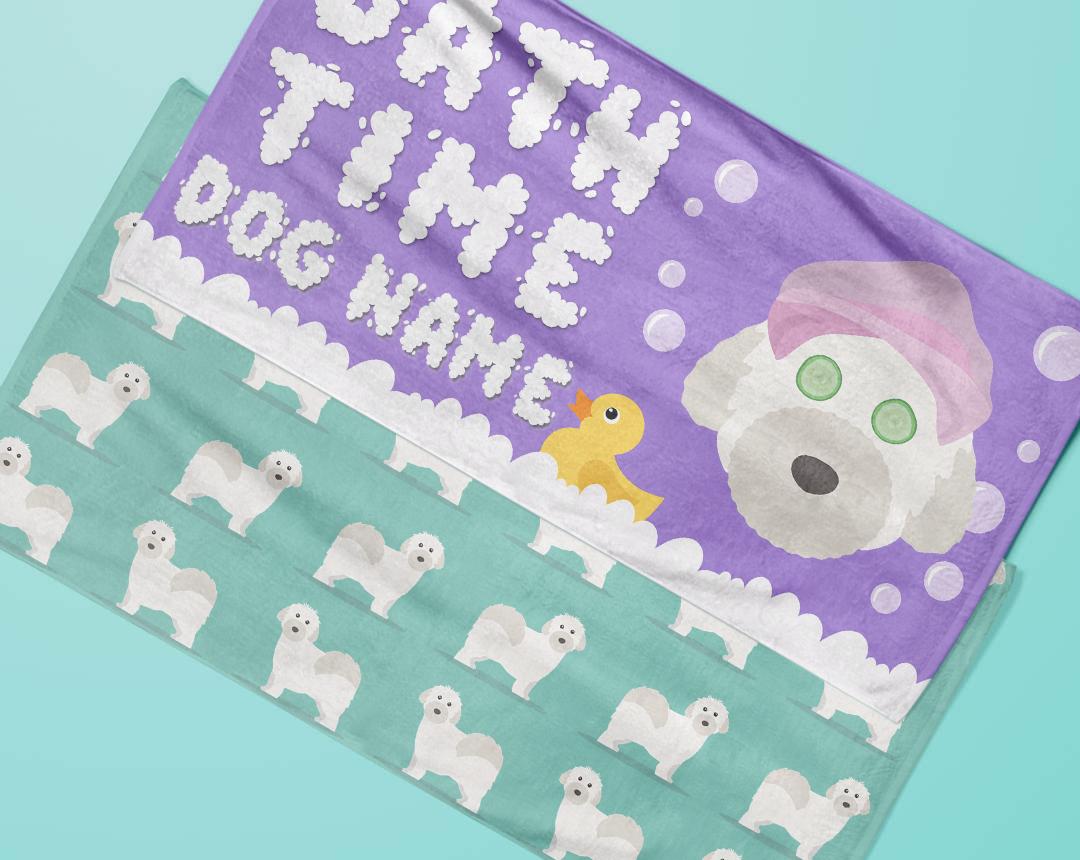 Personalized Dog Bath Towels