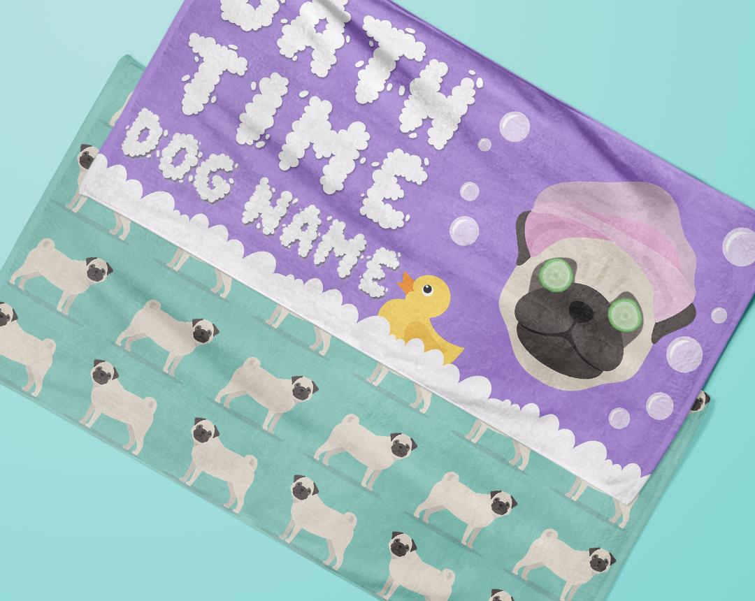 Personalized Dog Bath Towels