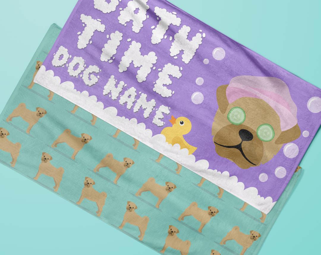 Personalized Dog Bath Towels