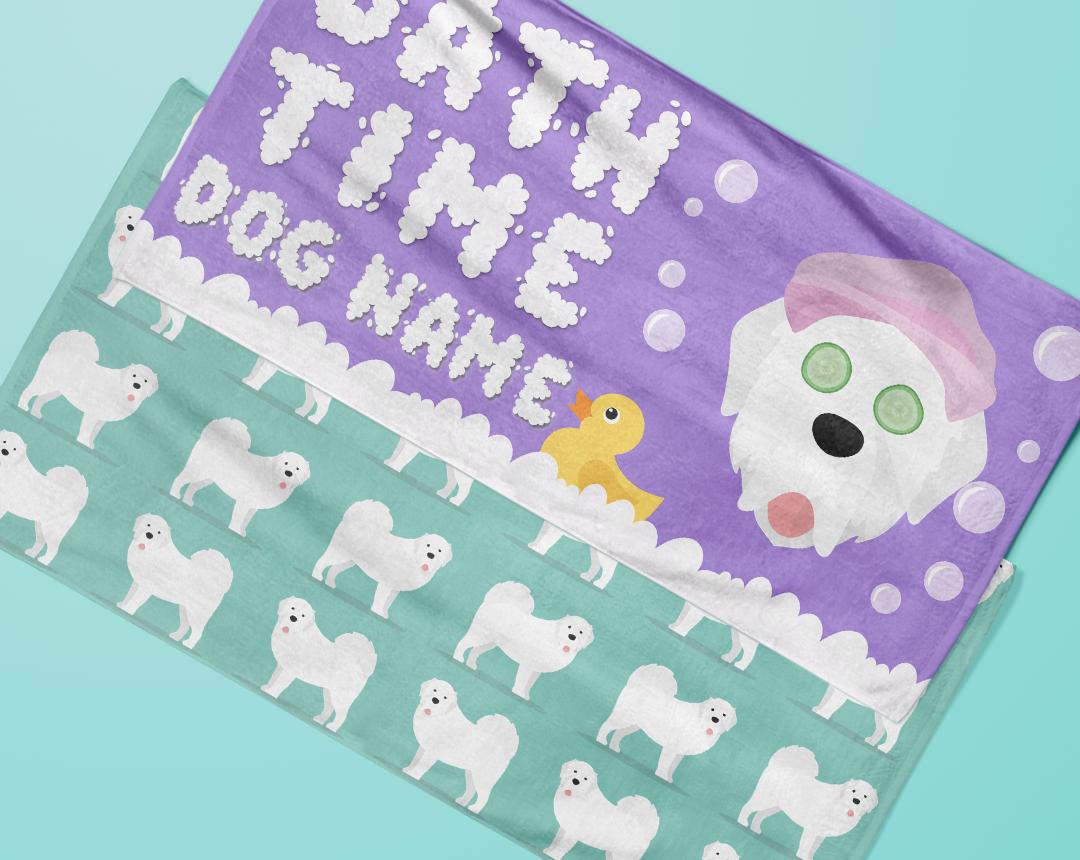 Personalized Dog Bath Towels
