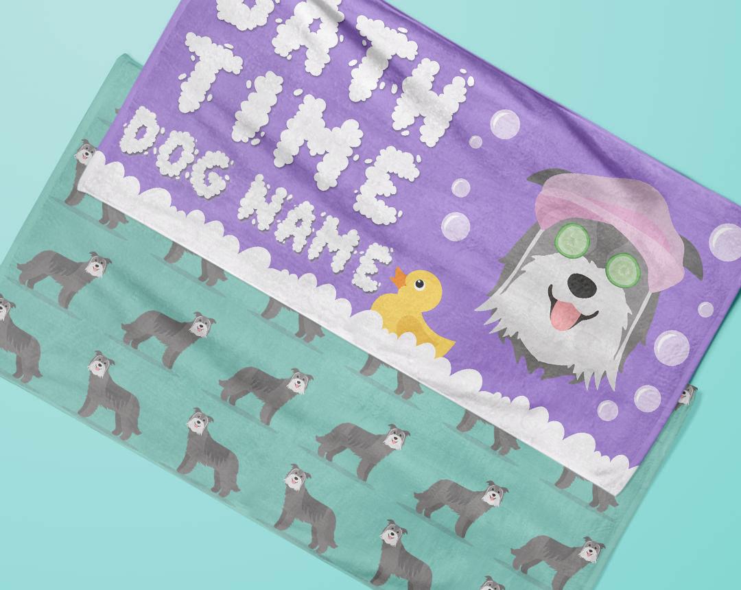 Personalized Dog Bath Towels