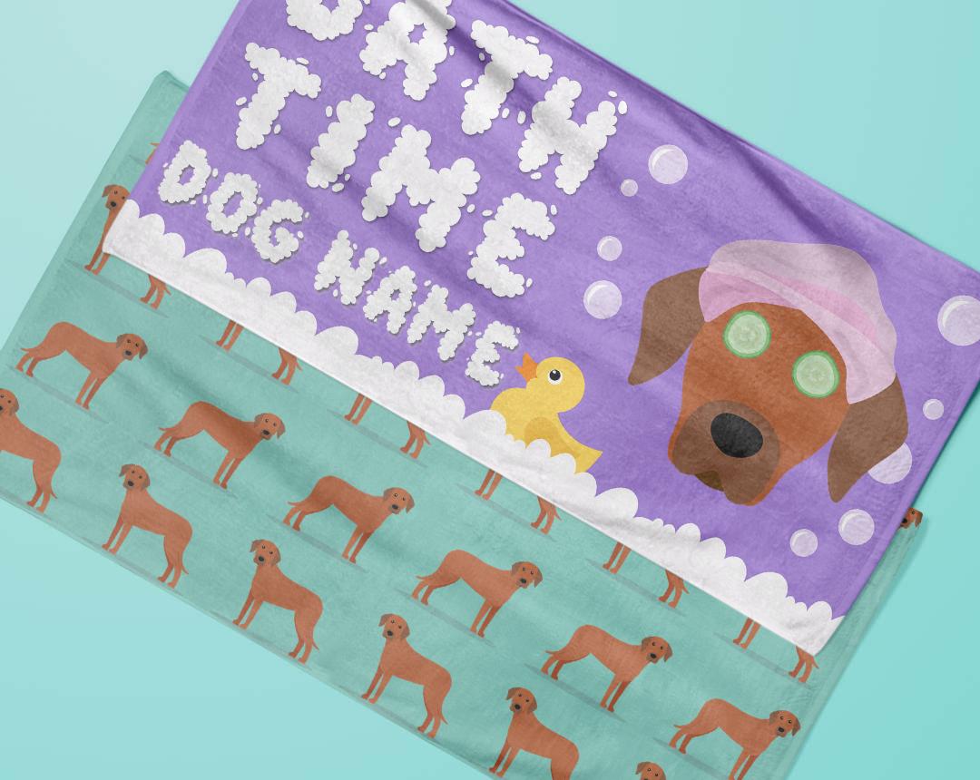 Personalized Dog Bath Towels