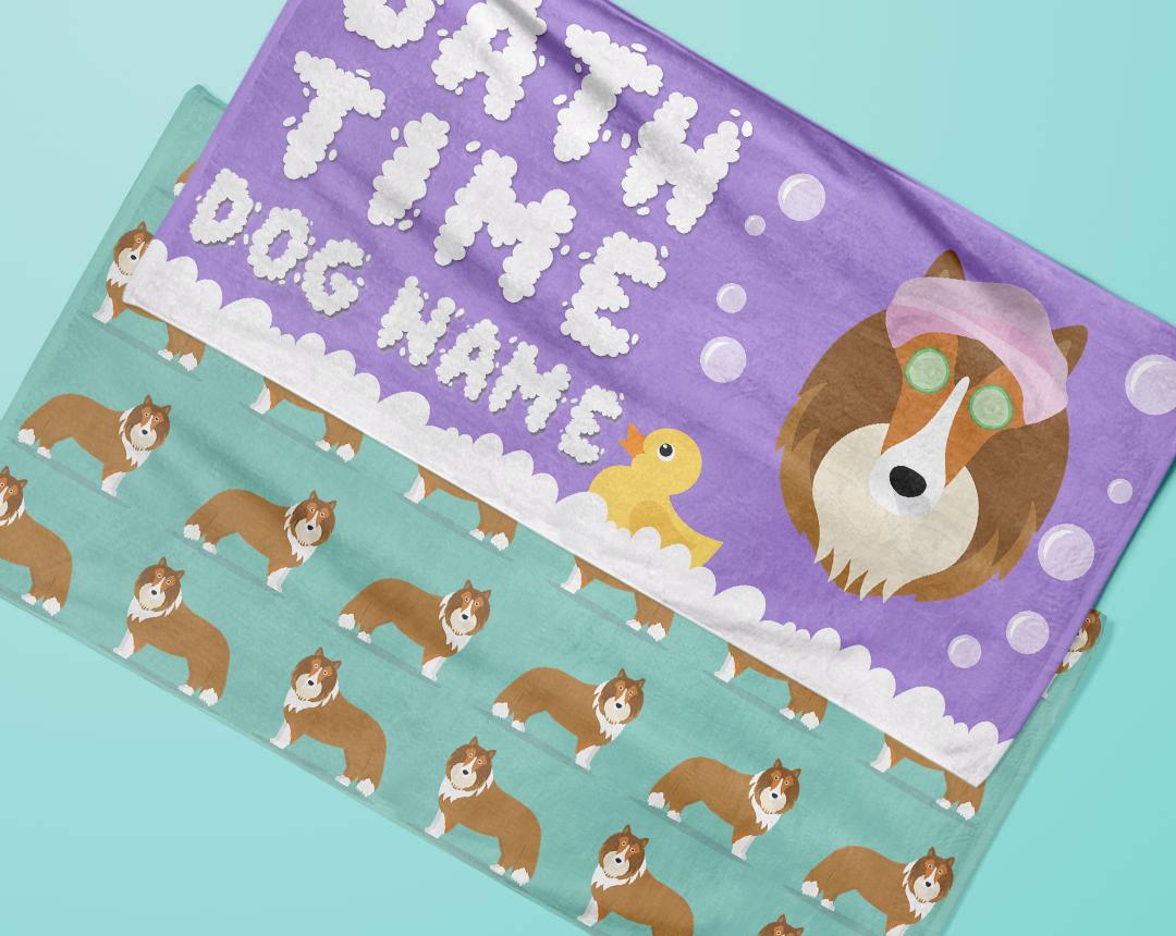 Personalized Dog Bath Towels