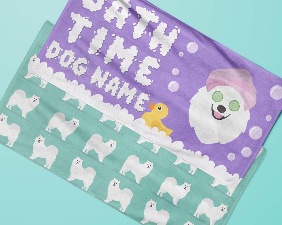 Personalized Dog Bath Towels