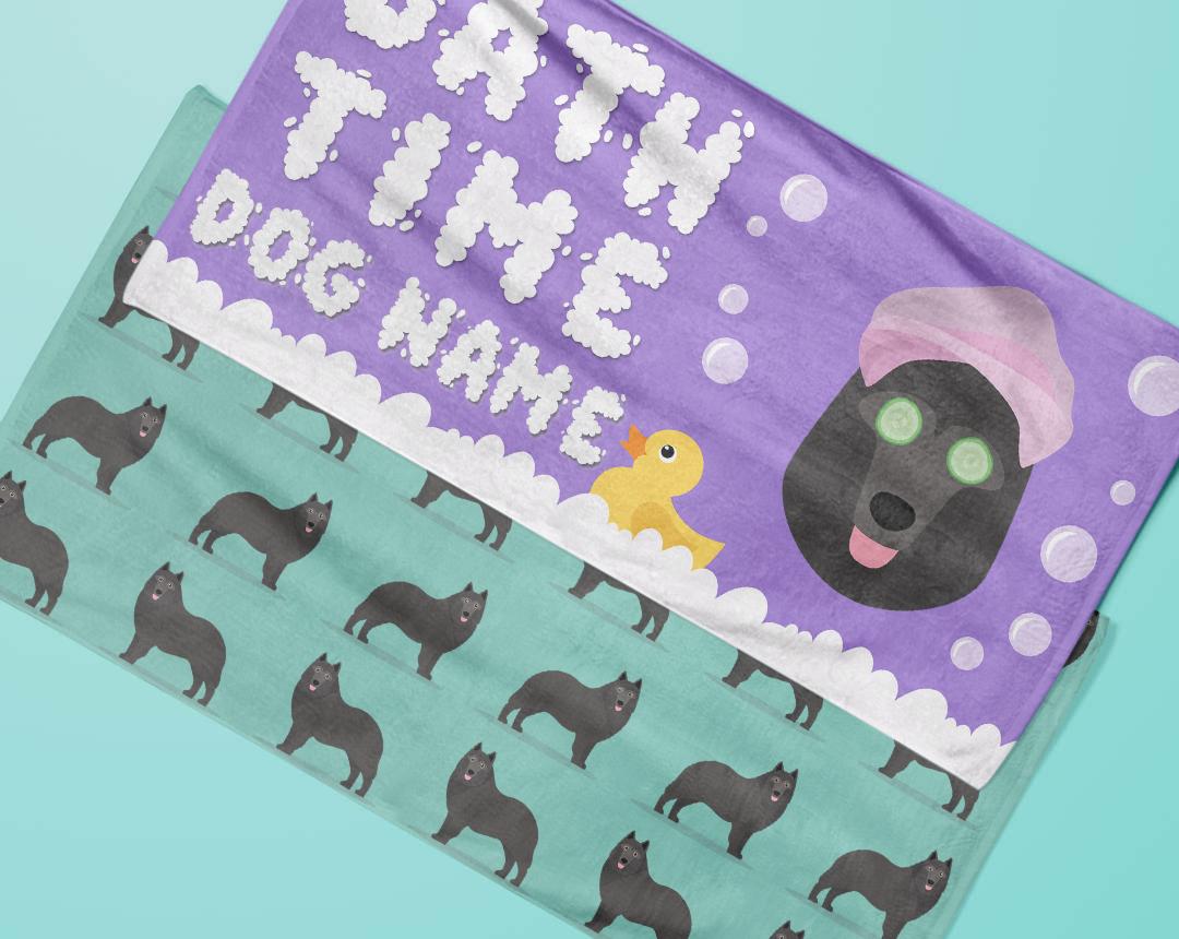 Personalized Dog Bath Towels