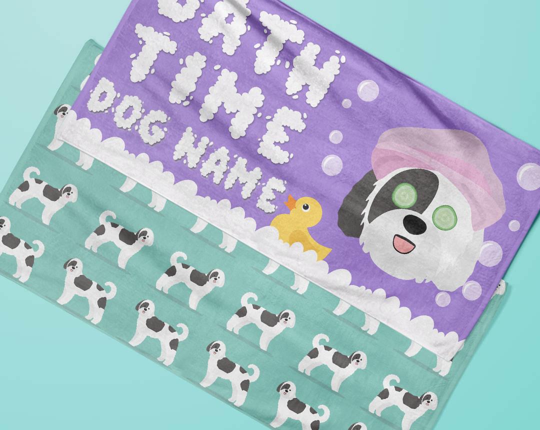 Personalized Dog Bath Towels