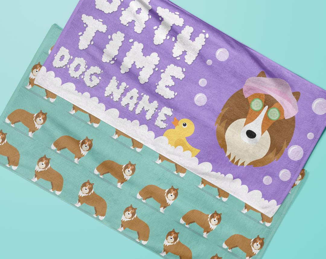 Personalized Dog Bath Towels