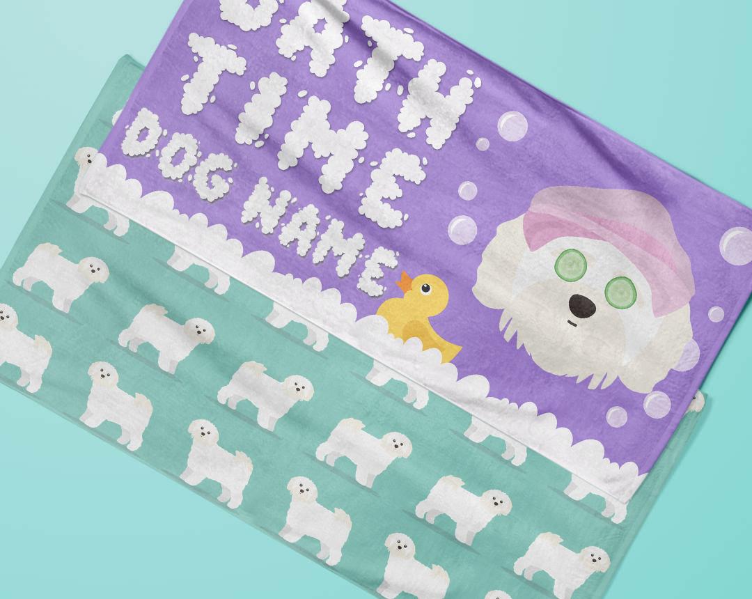 Personalized Dog Bath Towels