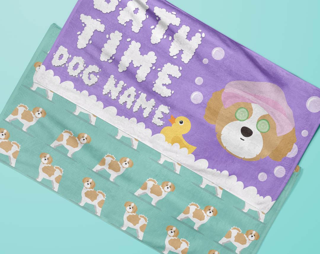 Personalized Dog Bath Towels