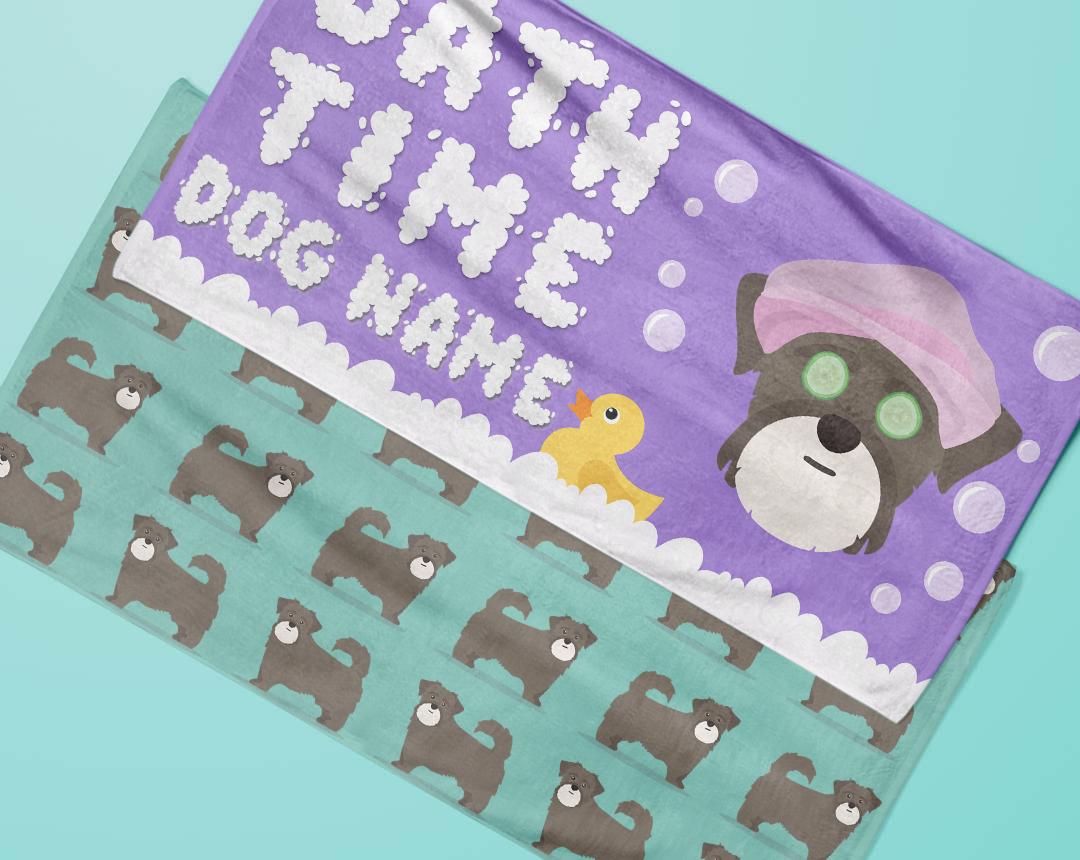 Personalized Dog Bath Towels