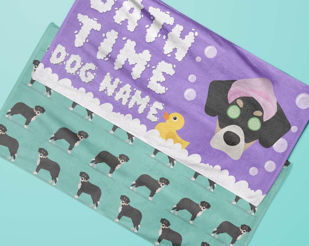 Personalized Dog Bath Towels