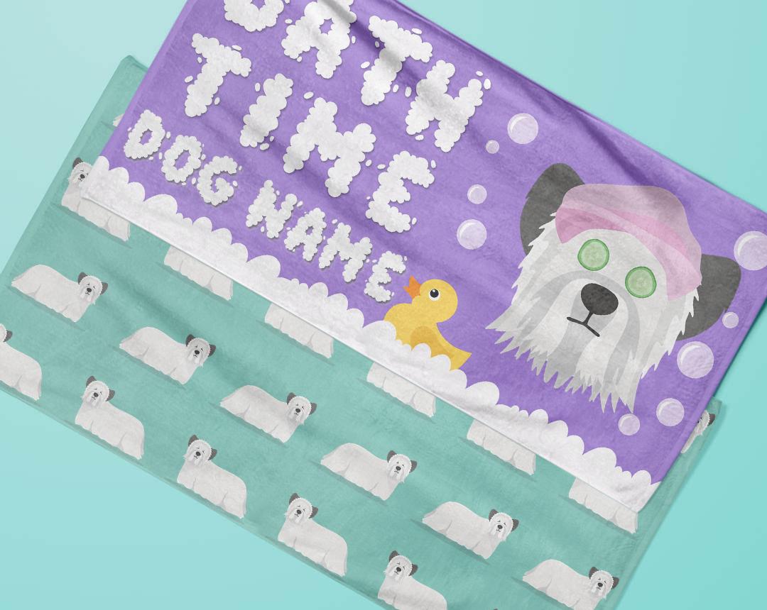 Personalized Dog Bath Towels