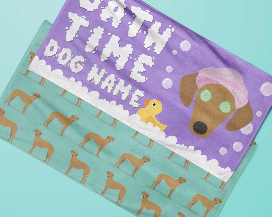 Personalized Dog Bath Towels