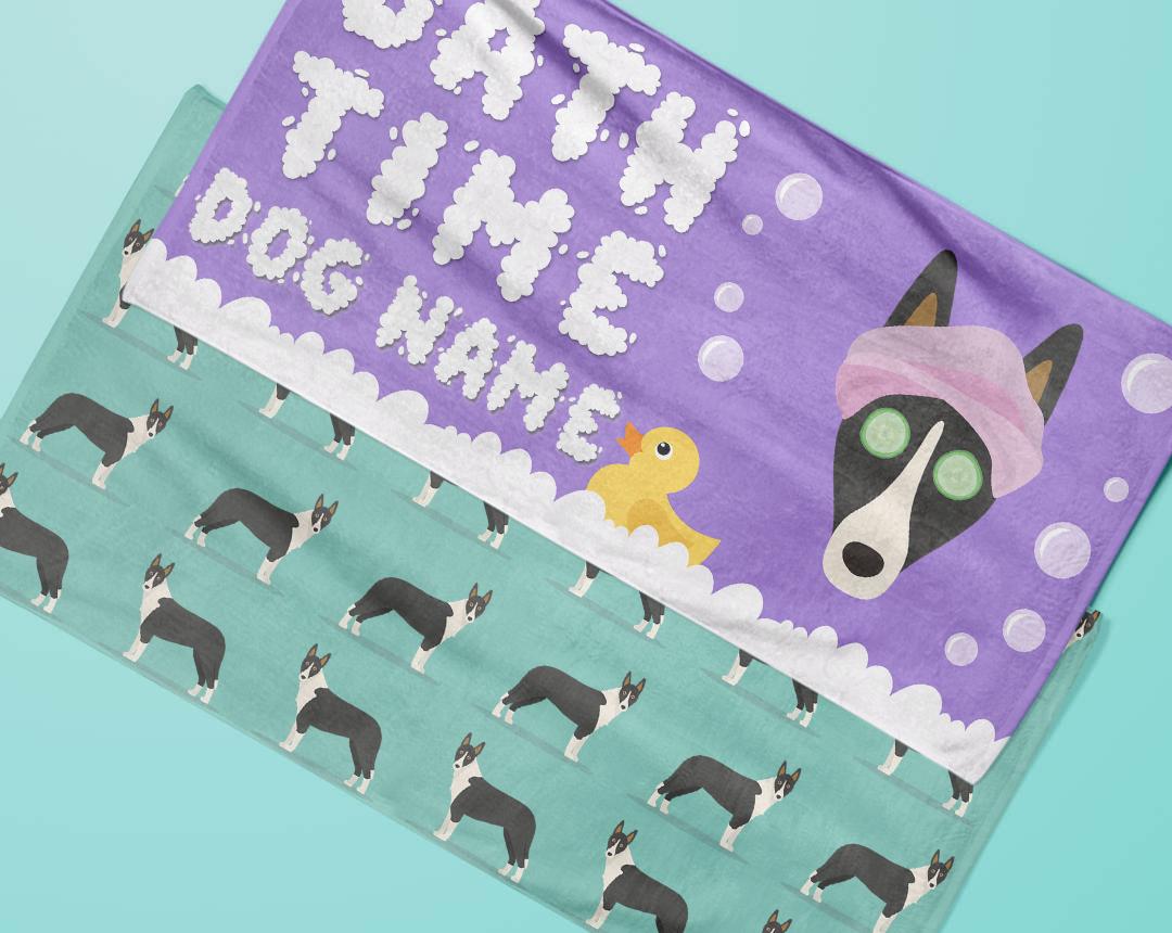 Personalized Dog Bath Towels