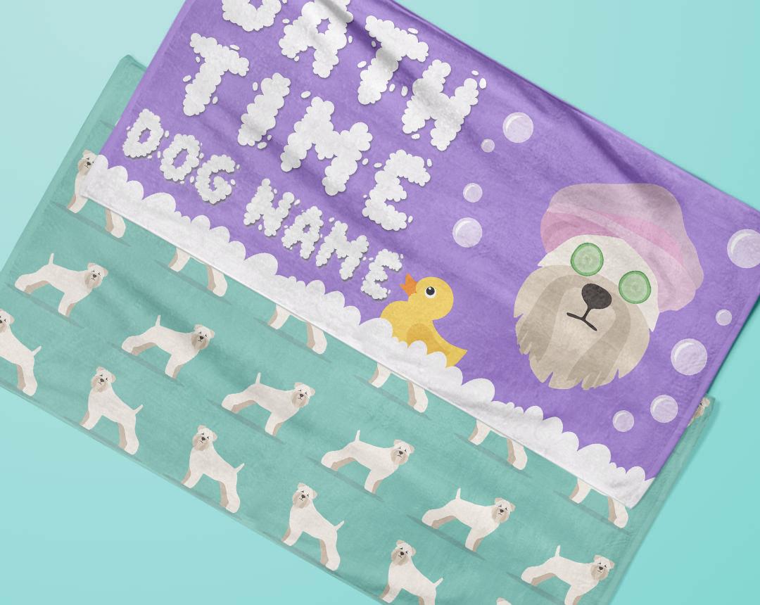 Personalized Dog Bath Towels