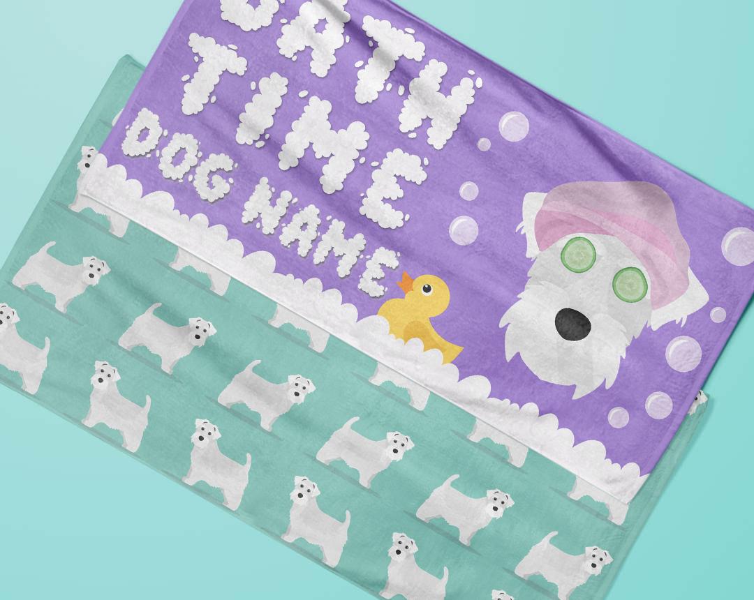 Personalized Dog Bath Towels