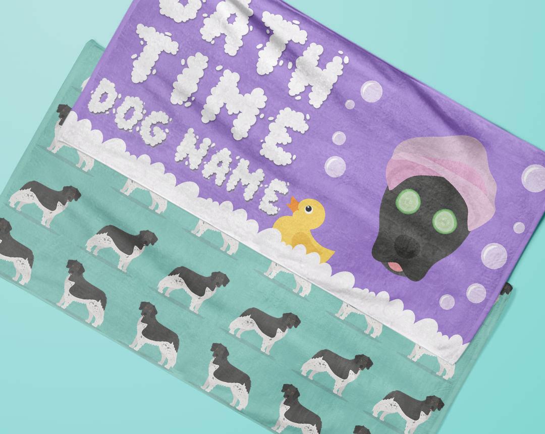 Personalized Dog Bath Towels