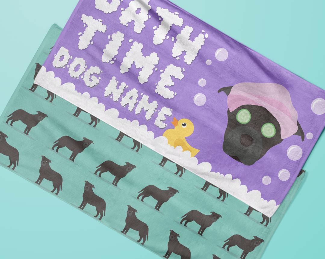 Personalized Dog Bath Towels
