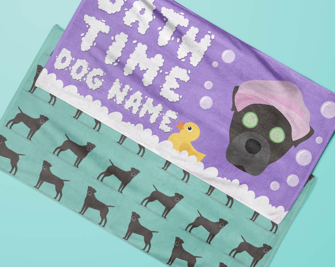 Personalized Dog Bath Towels
