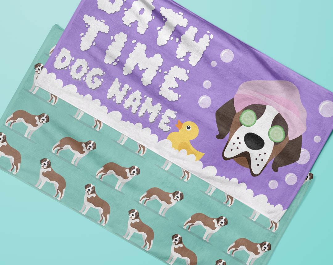 Personalized Dog Bath Towels