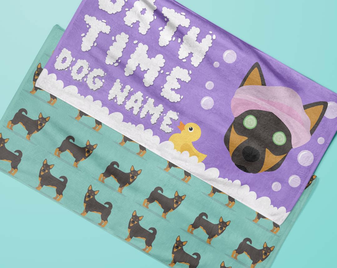 Personalized Dog Bath Towels