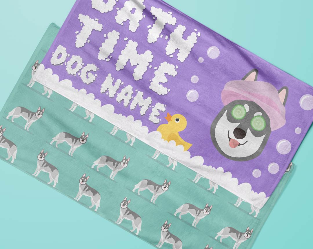Personalized Dog Bath Towels