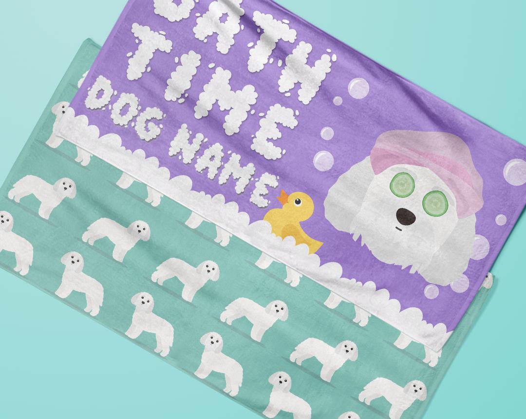 Personalized Dog Bath Towels