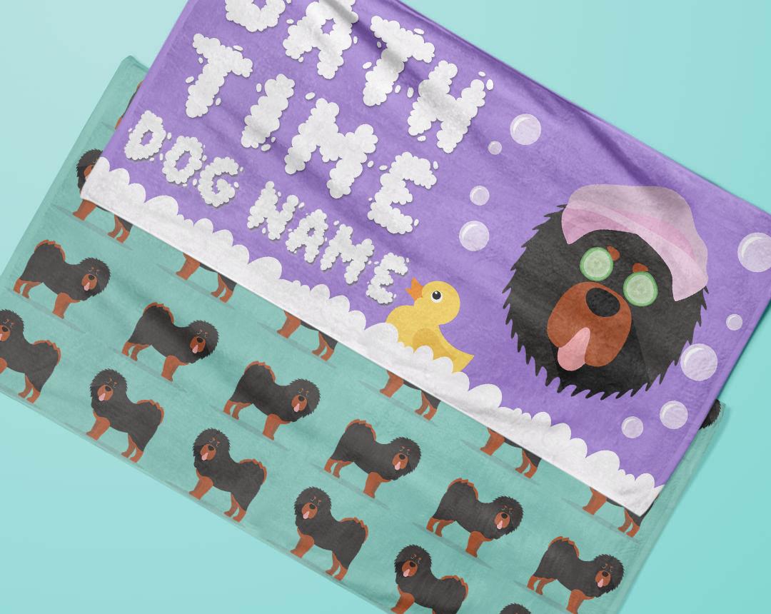 Personalized Dog Bath Towels