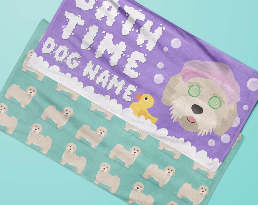 Personalized Dog Bath Towels
