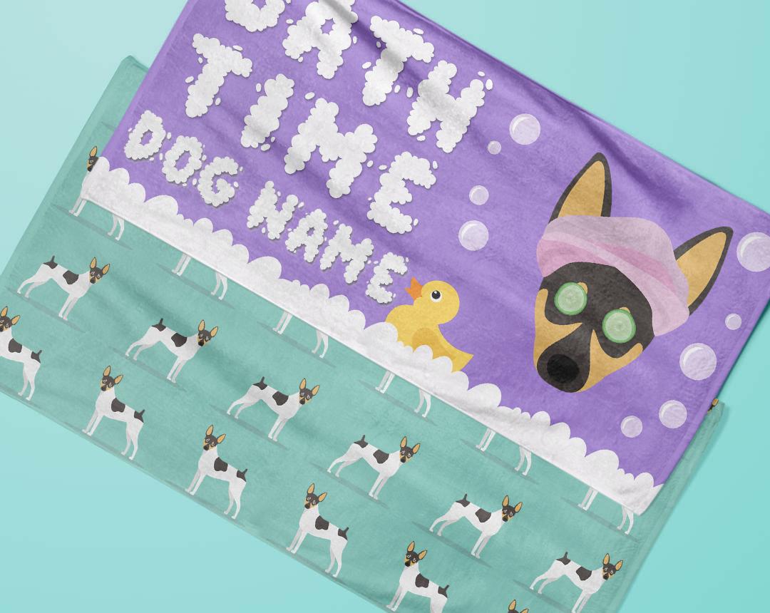 Personalized Dog Bath Towels