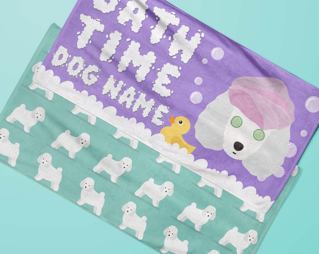 Personalized Dog Bath Towels
