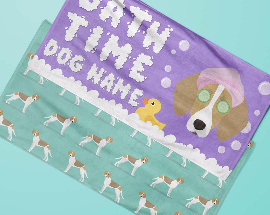 Personalized Dog Bath Towels