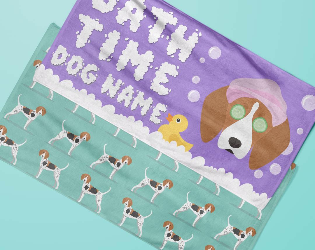 Personalized Dog Bath Towels