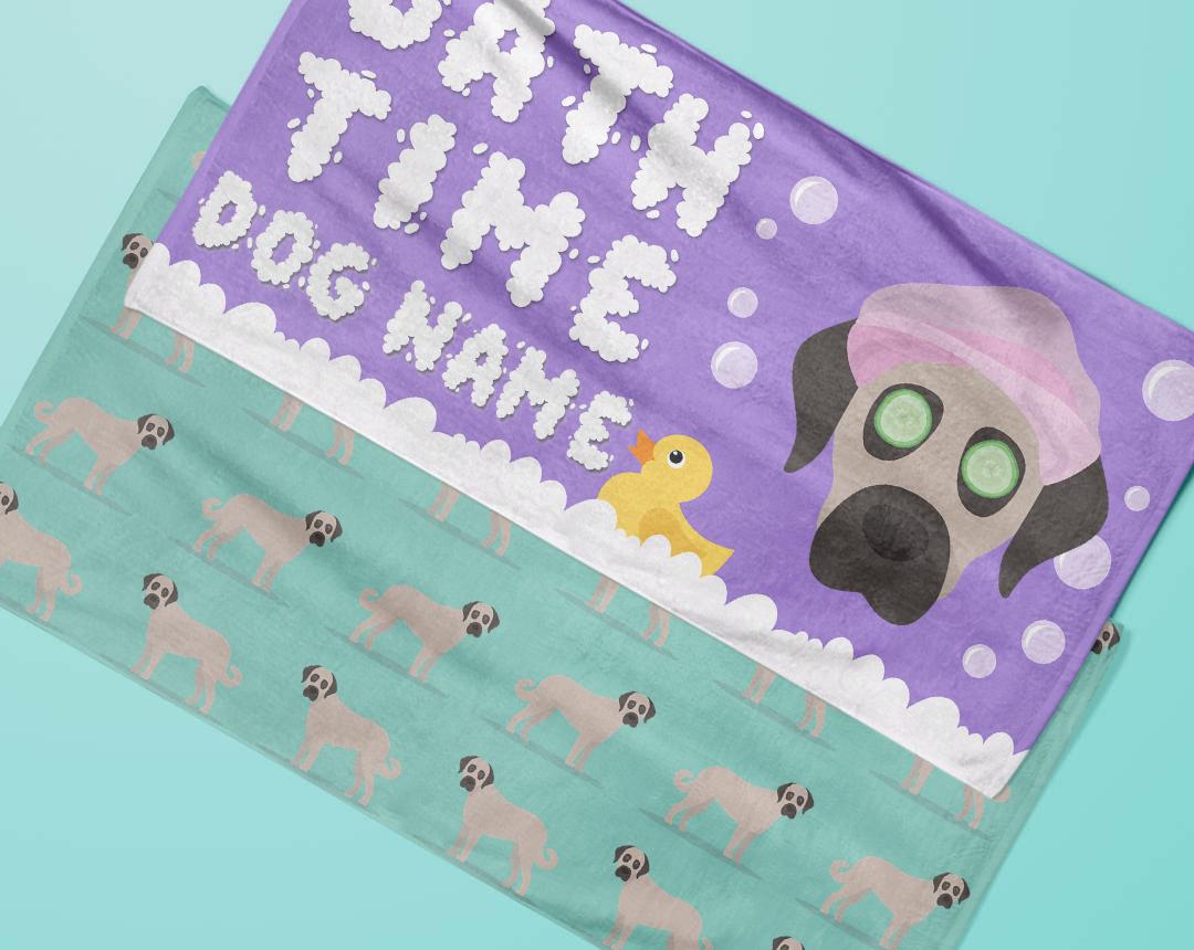 Personalized Dog Bath Towels