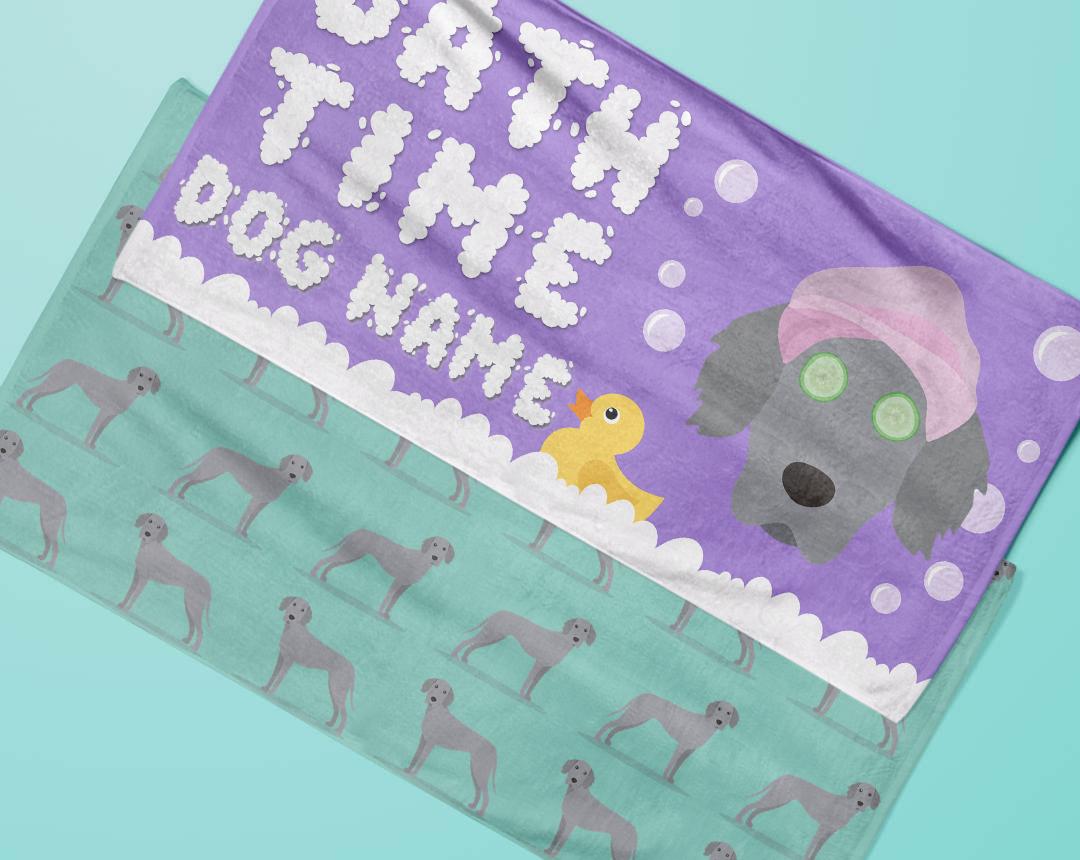 Personalized Dog Bath Towels