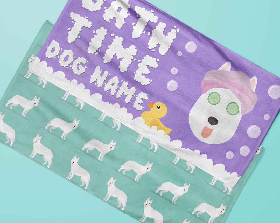 Personalized Dog Bath Towels