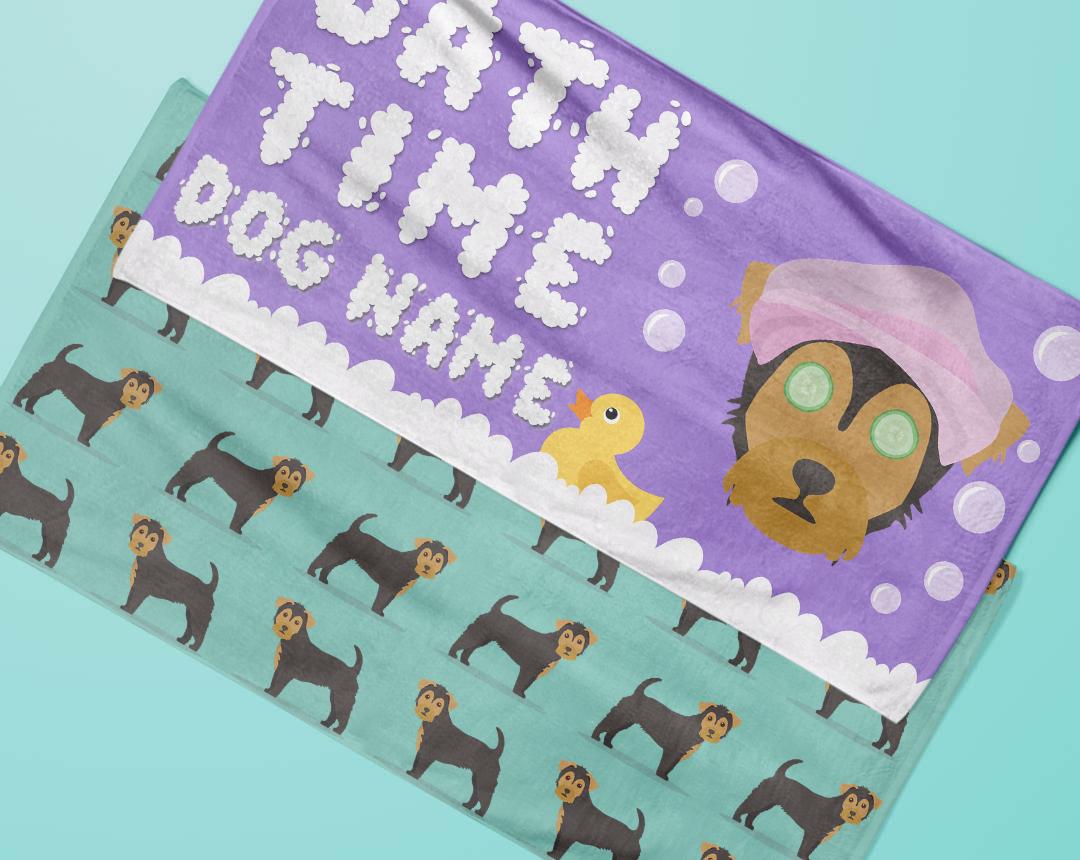 Personalized Dog Bath Towels
