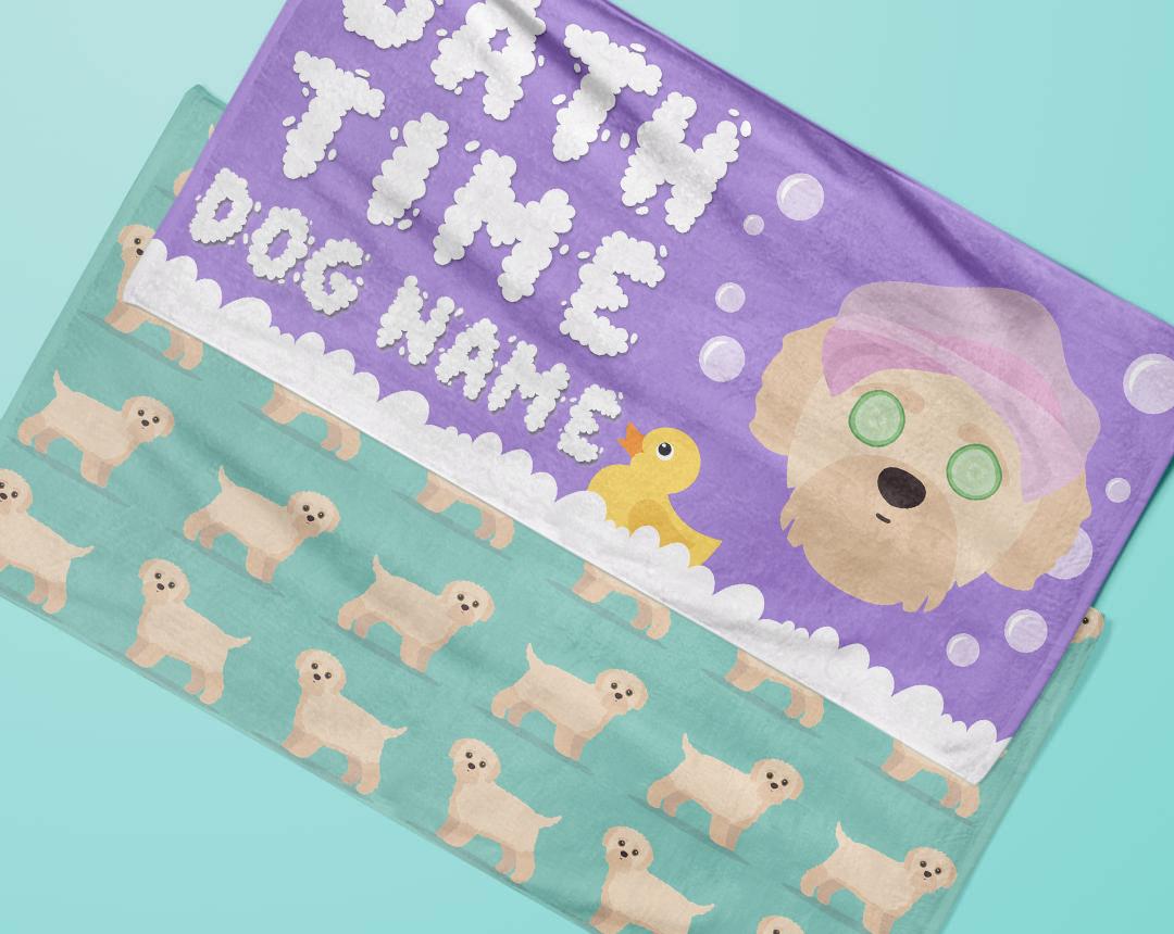 Personalized Dog Bath Towels