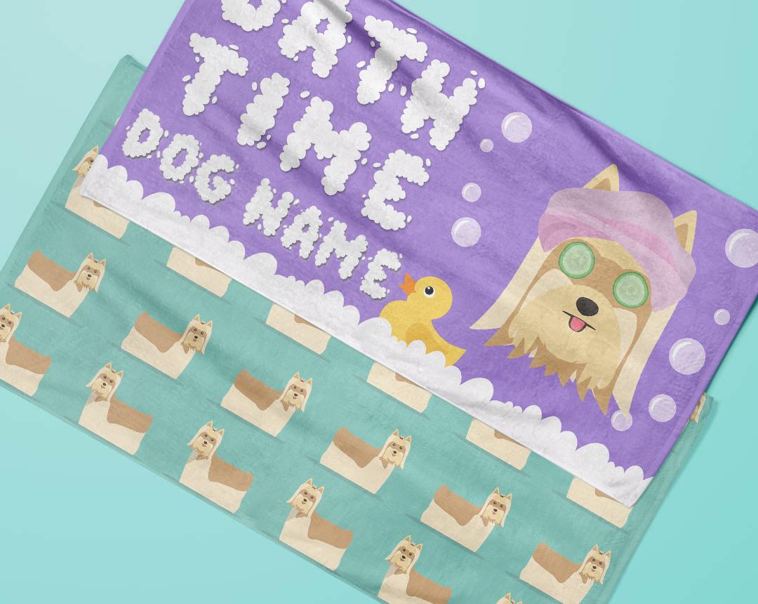 Personalized Dog Bath Towels
