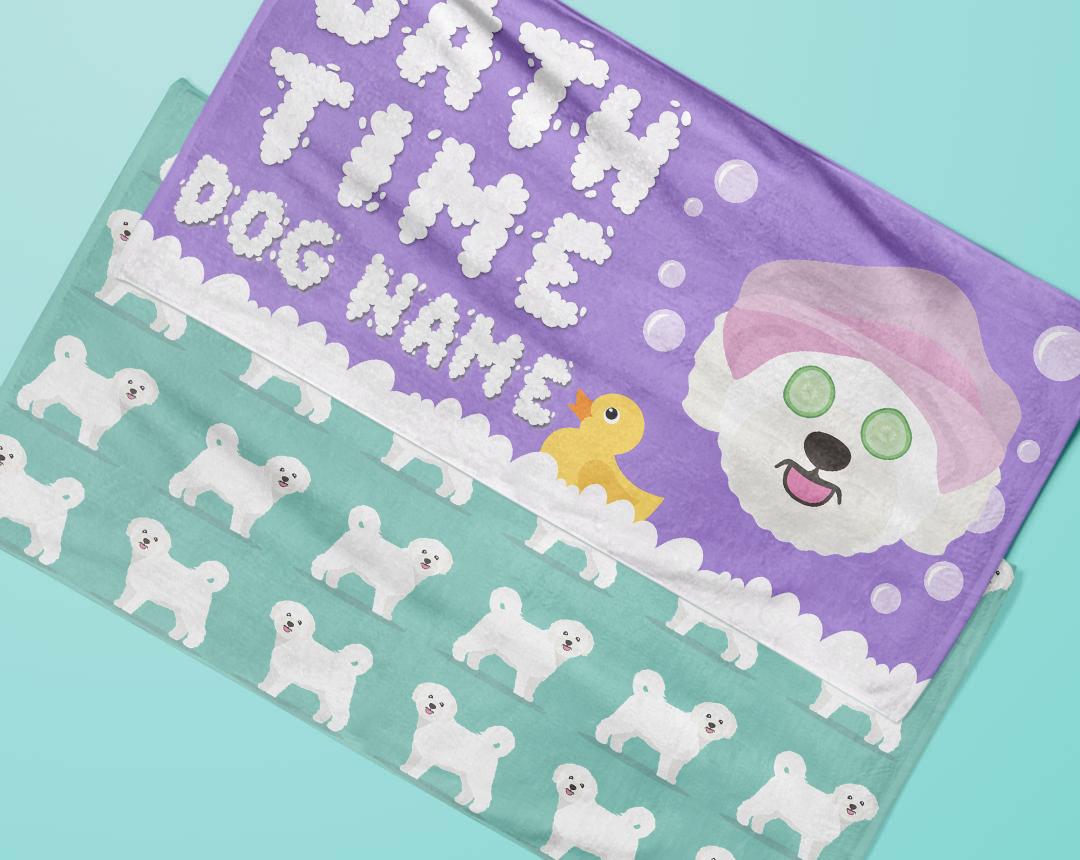 Personalized Dog Bath Towels