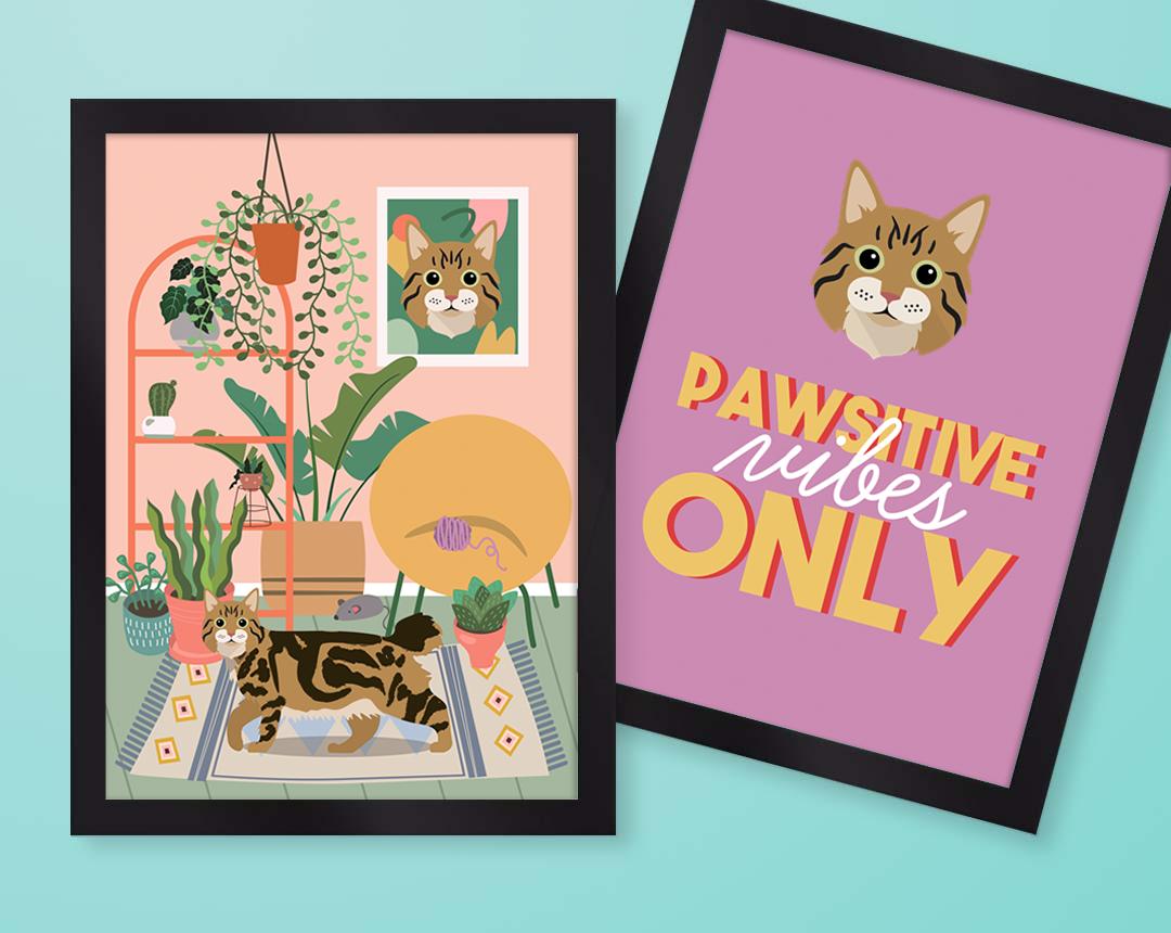 Personalized Cat Wall Art