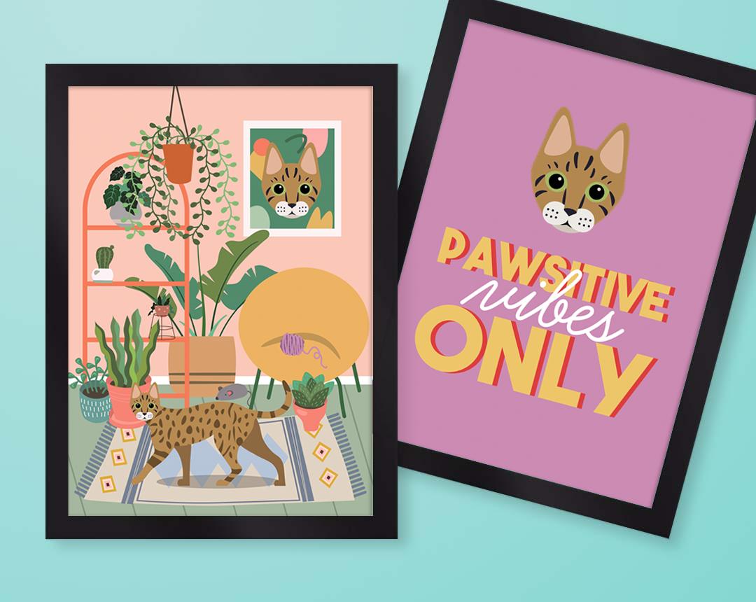 Personalized Cat Wall Art