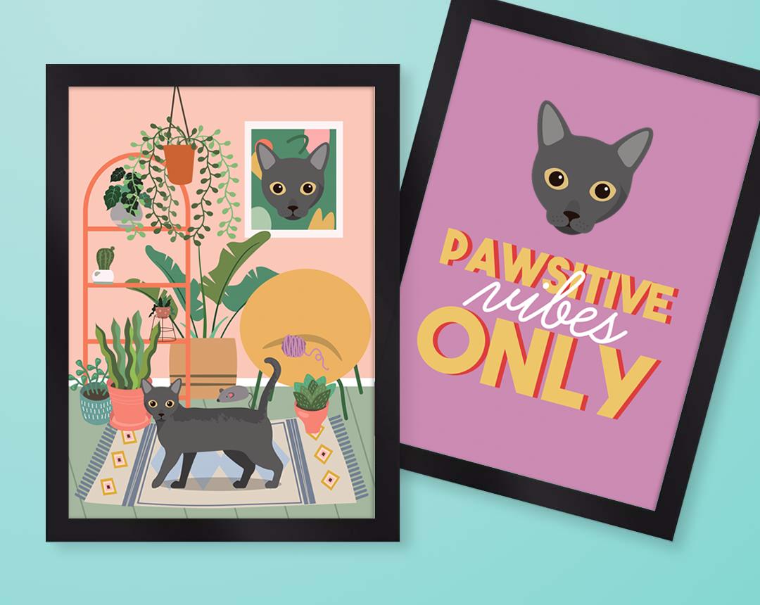 Personalized Cat Wall Art